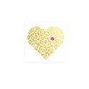 leopard heart temporary tattoo, leopard love metallic temporary flash tattoo in gold with kiss