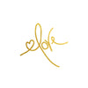 Love Script metallic gold or silver temporary tattoo, flash tattoo, gift for her