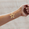 gold Star metallic temporary tattoos, party tattoo, custom metallic tattoo, custom party flash tattoo