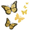 Gold And Black Butterfly Monarch Flash Temporary Metallic Gold Tattoo