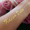 Custom metallic flash temporary tattoo for sorority bid day, Kappa Delta Greek Life