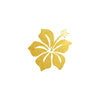 Gold Hawaiian Flower Flash Tattoo, Tropical Metallic Temporary Tattoo, Beach Flash Tattoo, Tropical Party idea