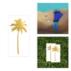 desert tropical party favor, palm tree temporary tattoo in metallic gold, palm springs party theme gift