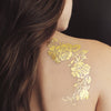 Gold Rose Metallic Temporary Tattoo Set