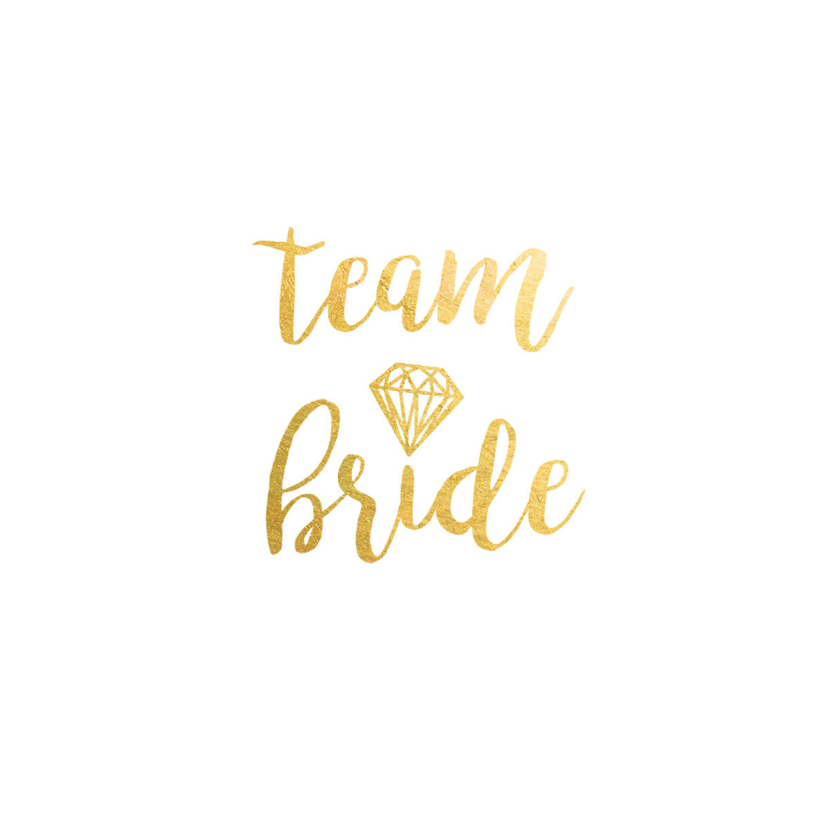 Wedding Gold Flash Metallic Tattoo for Team Bride