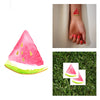 Gold Pink Watermelon slice summertime Flash Temporary Tattoo